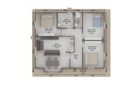105 m² Каркасные Дома