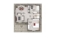 61 m² Каркасные Дома