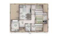 88 m² Каркасные Дома